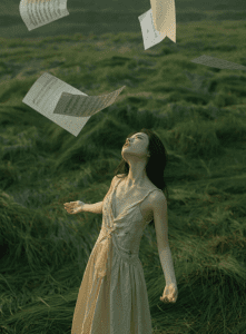 学员摄影作品-草地上的女孩