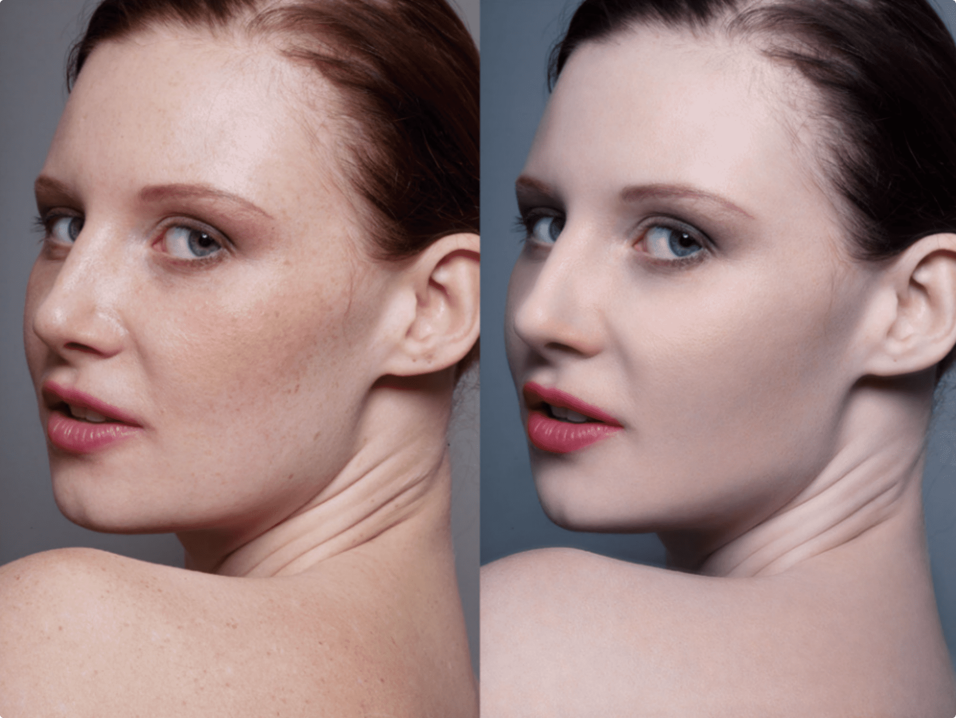 人像拍摄后期-美白对比