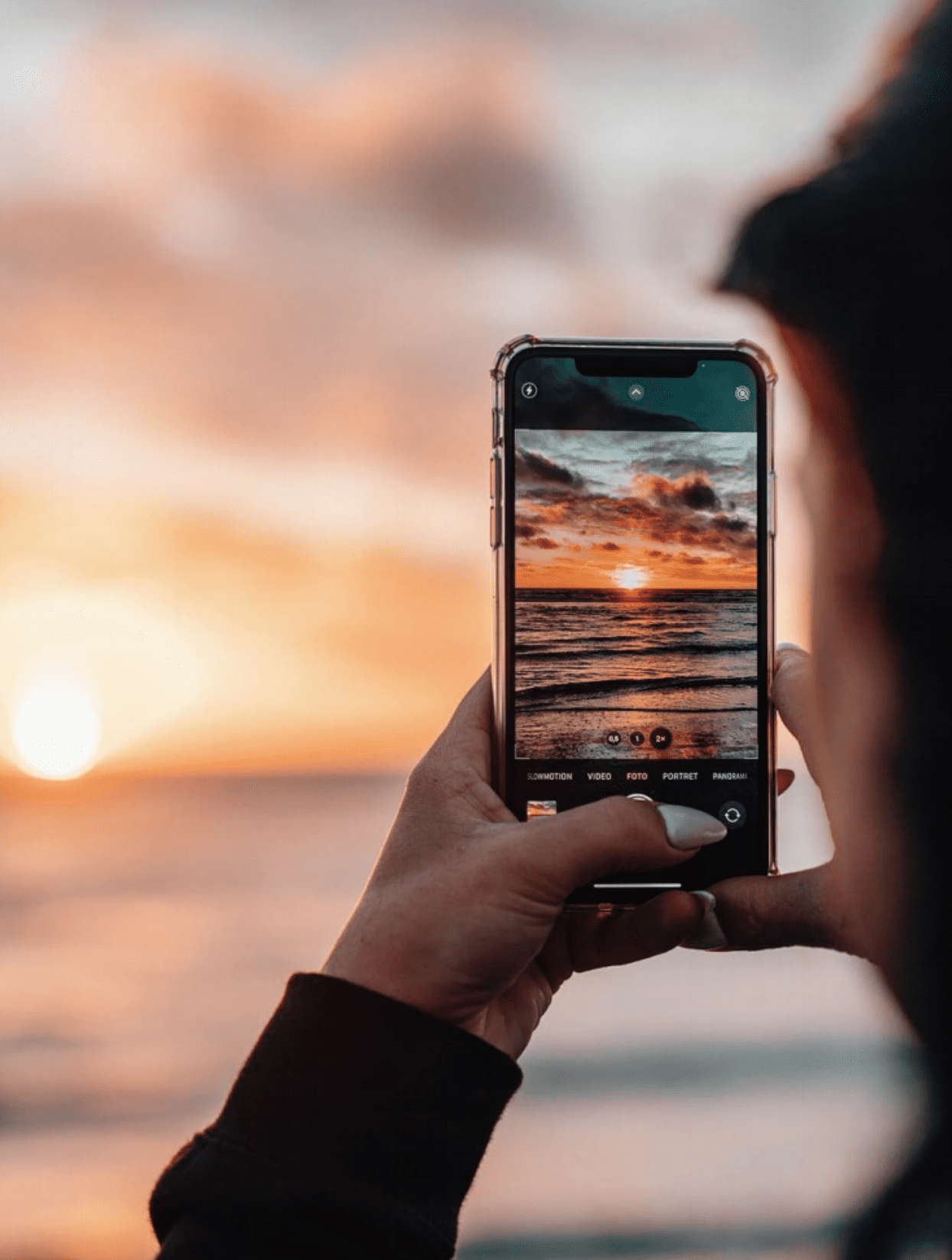 手机拍摄日落剪辑后期